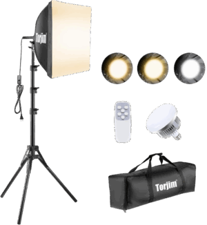 Torjim Softbox Photography Lighting Kit, 16'' x 16'' Professional Softbox Lighting