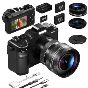 Yatao Digital Camera with WiFi, 4K 5K 64MP Photography Camera Kit for YouTube